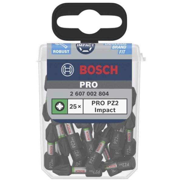 BOSCH PRO Pozidriv Impact PZ2 25 mm set bitova 25 kom 0