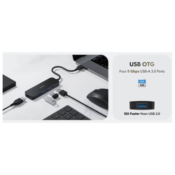 CUDY USB Hub 4-in-1 USB 3.0 UH40A (UHB-U3P4-03) 2
