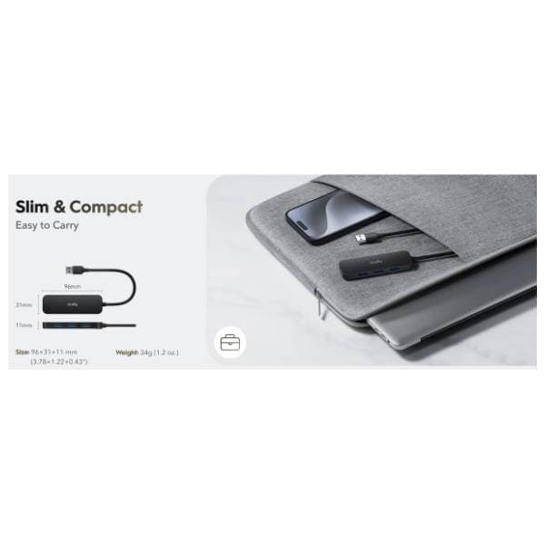 CUDY USB Hub 4-in-1 USB 3.0 UH40A (UHB-U3P4-03) 3