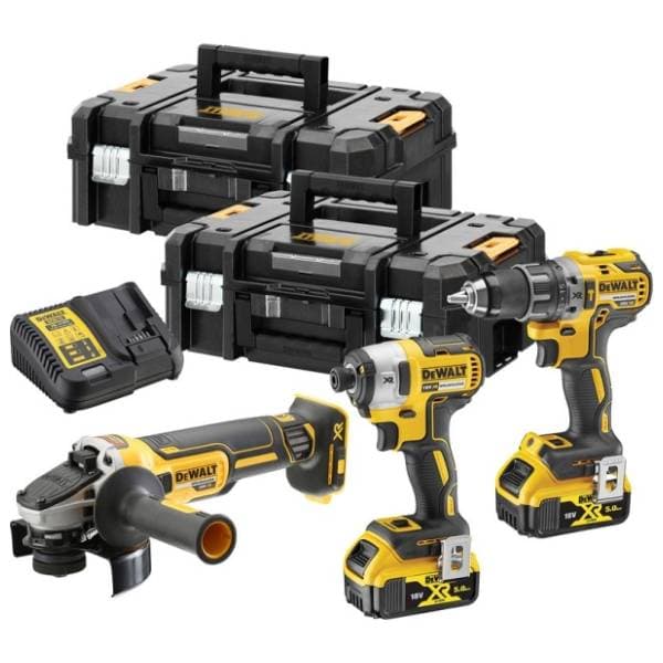 DeWALT DCK384P2T set alata brusilica šrafilica i udarni odvijač 0