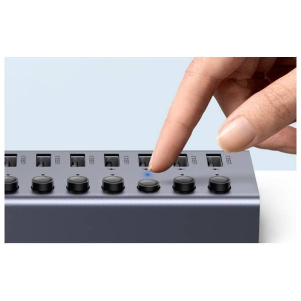 UGREEN USB Hub 7-in-1 USB-C/7x USB 3.0 CM481 12V napajanje 3