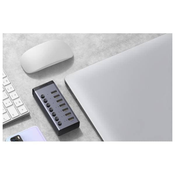 UGREEN USB Hub 7-in-1 USB-C/7x USB 3.0 CM481 12V napajanje 7