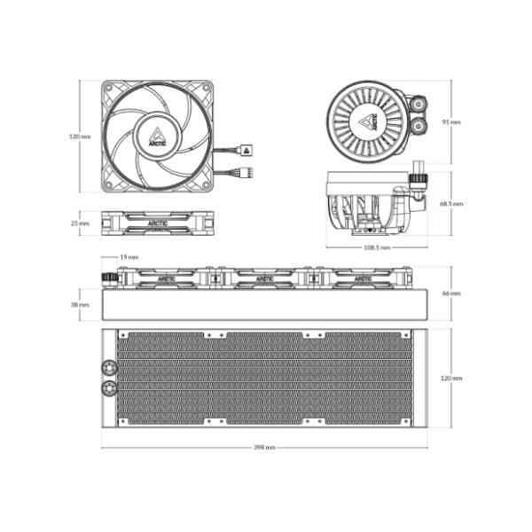 ARCTIC Liquid Freezer III Pro 360 A-RGB White (ACFRE00188A) vodeno hlađenje 4
