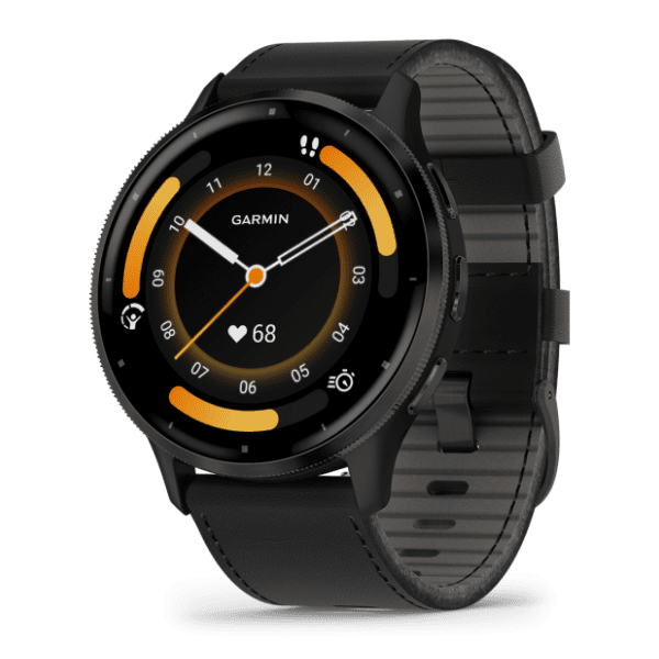 GARMIN Venu 3 Black Leather pametni sat 0