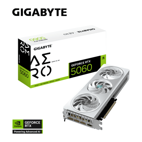 GIGABYTE nVidia GeForce RTX 5060 AERO OC 8GB GDDR7 128-bit grafička kartica 10