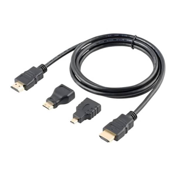 KETTZ kabl HDMI (sa micro i mini HDMI adapterima) 1.5m 0