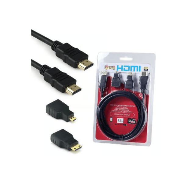 KETTZ kabl HDMI (sa micro i mini HDMI adapterima) 1.5m 2