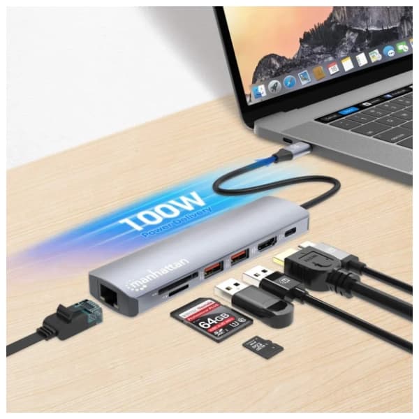 MANHATTAN Docking station USB-C PD 7-in-1 4K (153966) 7