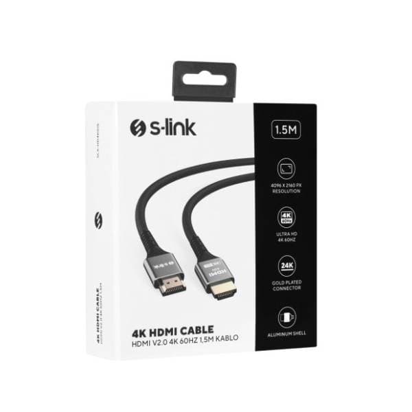 S-LINK kabl HDMI 2.0 (SLX-HD4K015) 4K/60Hz Metal 1.5m 2