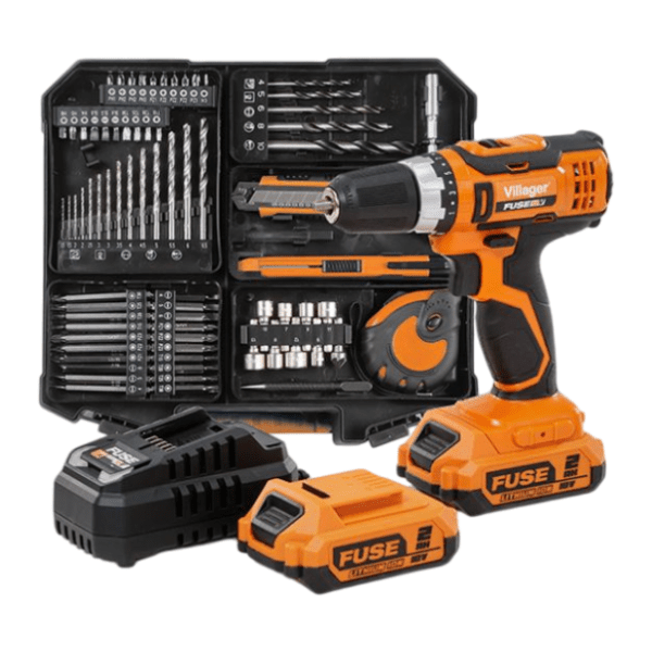 VILLAGER FUSE VLN 3220 + baterija 2.0Ah + punjac 2,4A + 74 nast. 0