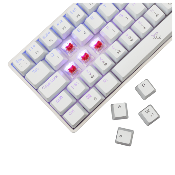 WHITE SHARK tastatura Shinobi 2 White US Red 2