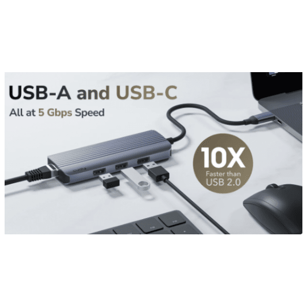 CUDY USB Hub 6-in-1 UH606 2