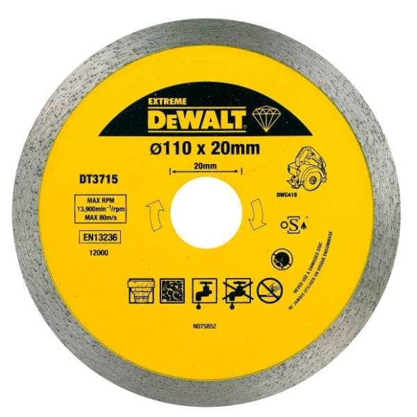 DeWALT dijamantska rezna ploča za keramiku 110x20mm (DT3715) 0