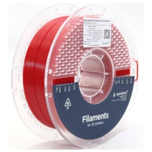 GEMBIRD PETG 1,75mm kotur 1kg Crveni filament za 3D štampač 0