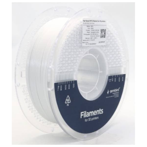 GEMBIRD PETG 1,75mm kotur 1kg beli filament za 3D štampač 0