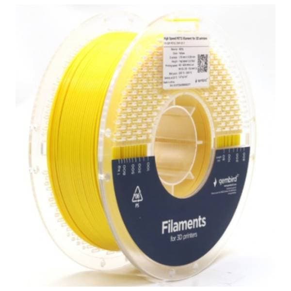 GEMBIRD PETG 1,75mm kotur 1kg žuti filament za 3D štampač 0