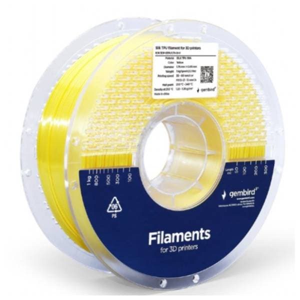 GEMBIRD TPU 1,75mm kotur 1kg Yelow filament za 3D štampač 0