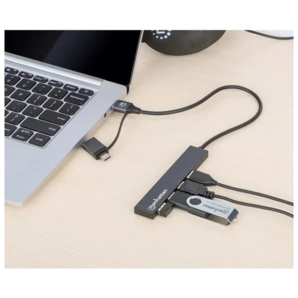 MANHATTAN USB Hub 4-Port USB 3.2 USB-C/USB-A Combo Hub (181006) 4