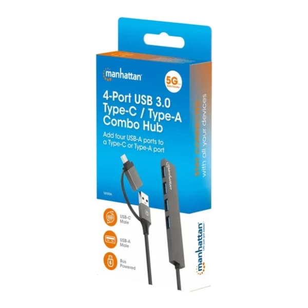 MANHATTAN USB Hub 4-Port USB 3.2 USB-C/USB-A Combo Hub (181006) 6