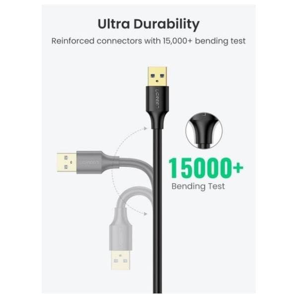 UGREEN kabl USB 3.0 (m/ž) US129 2m crni 3