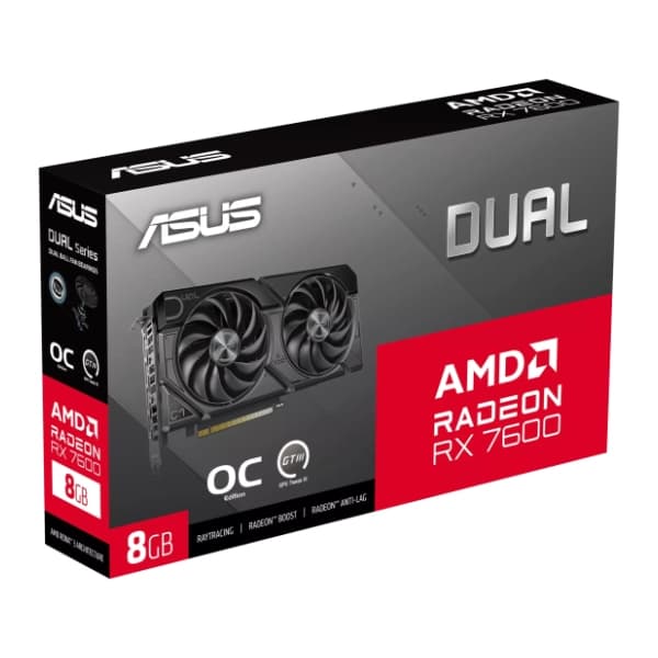 ASUS AMD Radeon RX 7600 Dual EVO OC 8GB GDDR6 128-bit grafička kartica 12