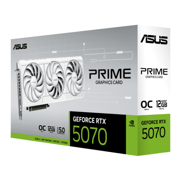 ASUS nVidia GeForce RTX 5070 PRIME White OC Edition 12GB GDDR7 192-bit grafička kartica 11