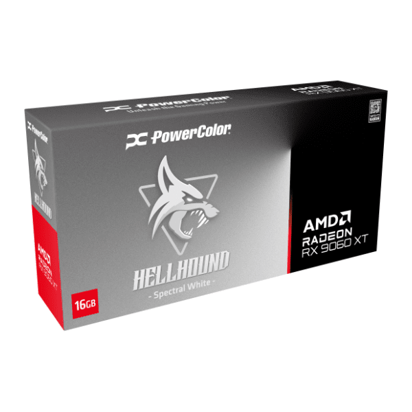 PowerColor AMD Radeon RX 9060 XT Hellhound Spectral White 16GB GDDR6 128-bit grafička kartica 8
