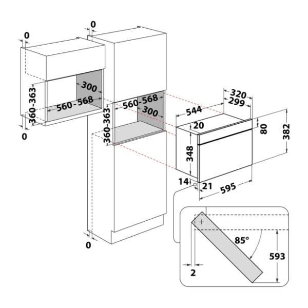 WHIRLPOOL ugradna mikrotalasna WMN14BB 6