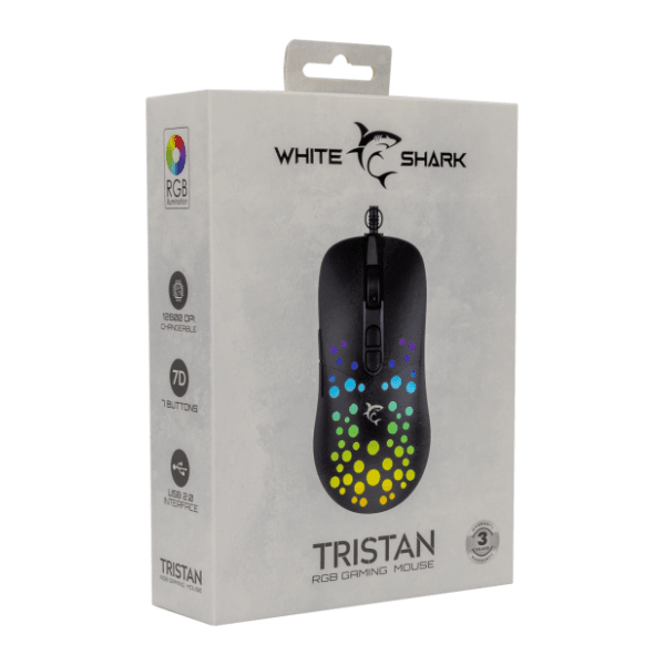 WHITE SHARK miš Tristan 2 GM 9004 crni 6