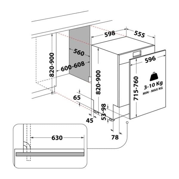 WHIRLPOOL ugradna mašina za pranje sudova WH7IPC15BM60 9