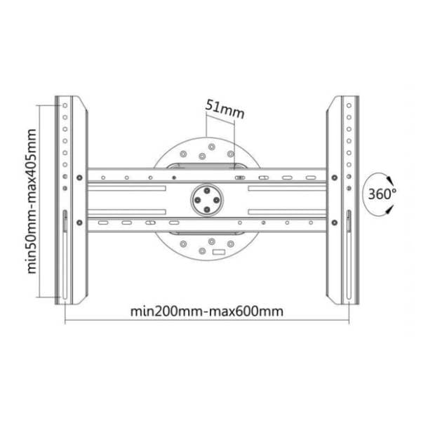 Zidni nosač za TV S BOX PLB-1246 F 4