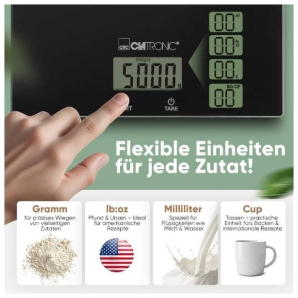 CLATRONIC kuhinjska vaga KW3820 crna 2