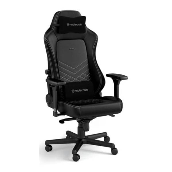 NOBLECHAIRS Hero crno/platinum bela gejmerska stolica 0