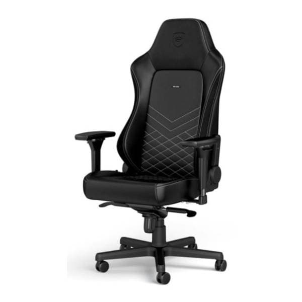 NOBLECHAIRS Hero crno/platinum bela gejmerska stolica 1