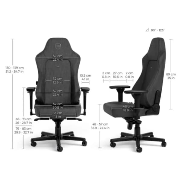 NOBLECHAIRS Hero TX/antracit gejmerska stolica 6