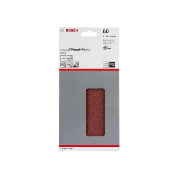 BOSCH 10-delni set brusnih listova C430 115 x 230mm 2608605316 0