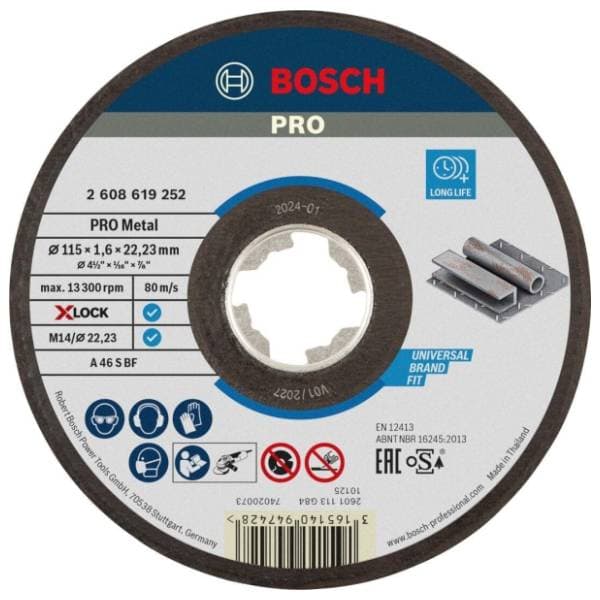 BOSCH 115x1.6 mm A 46 S BF oSa ravna (2608619252) rezna ploča 0