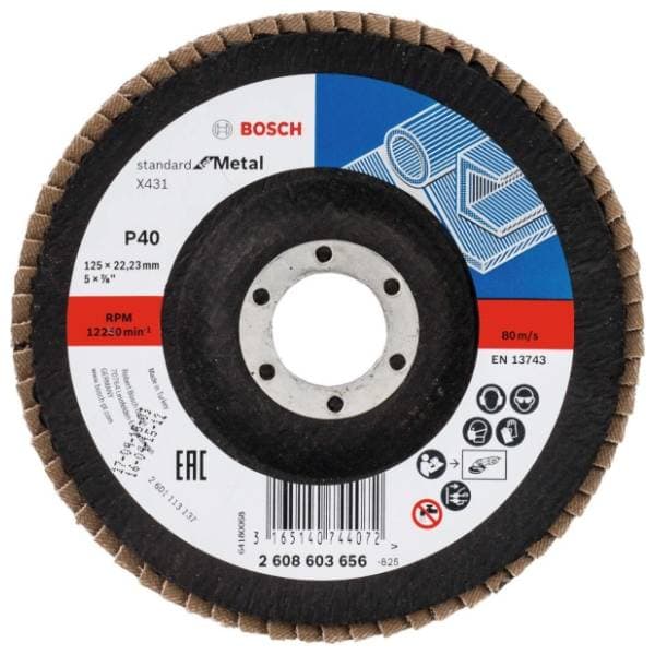 BOSCH 125 mm, 22,23 mm, granulacija 40 2608603656 brusna ploča 0