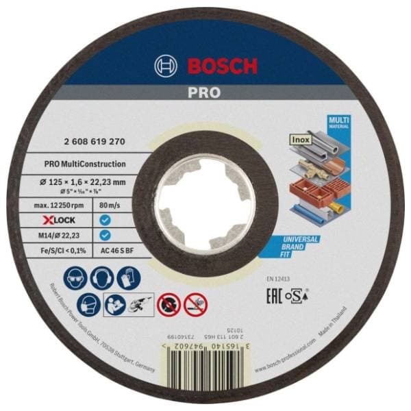 BOSCH 125x1.6 mm AC 60 S BF oSa ravna (2608619270) rezna ploča 0