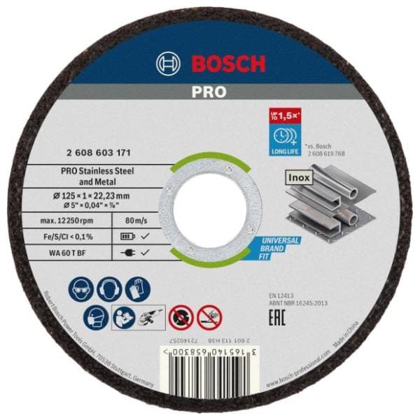 BOSCH 125x1 mm WA 60 T BF 10/1 2608603255 rezna ploča 0