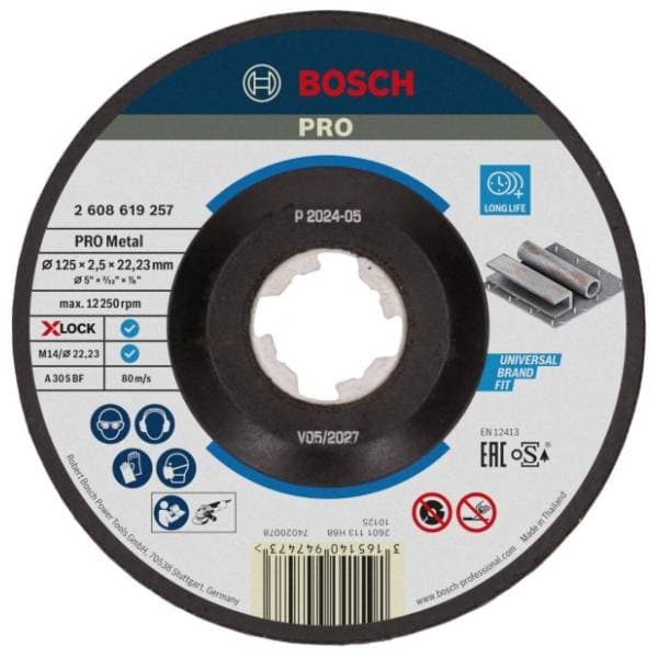 BOSCH 125x2.5 mm A 30 S BF oSa izvijena (2608619257) rezna ploča 0