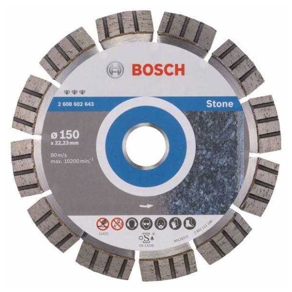 BOSCH 150 x 22,23 x 2,4 x 12 mm 2608602643 Stone dijamantska rezna ploča 0