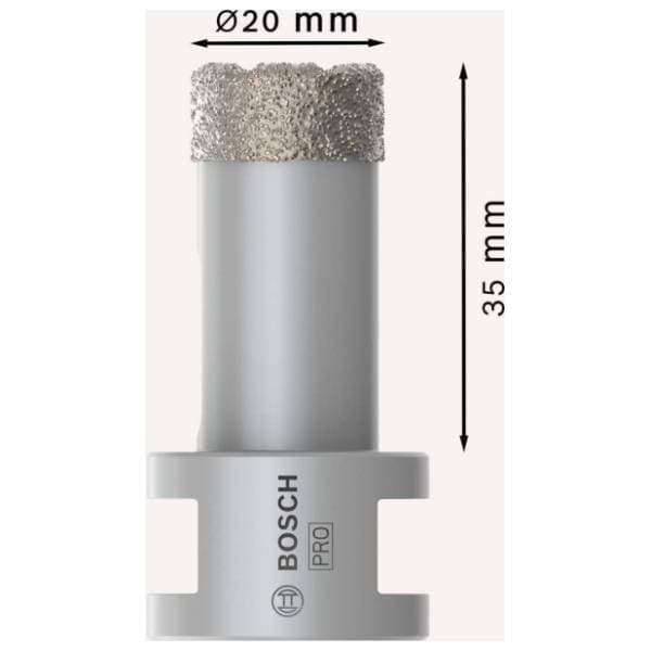 BOSCH 20x35x22.23 mm M14 2608587115 PRO dijamantska kruna 0