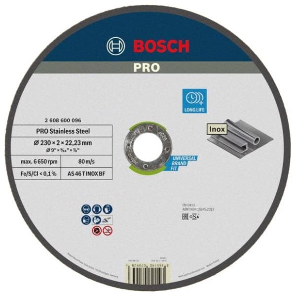 BOSCH 230x2 mm AS 46 T INOX BF oSa ravna (2608600096) rezna ploča 0