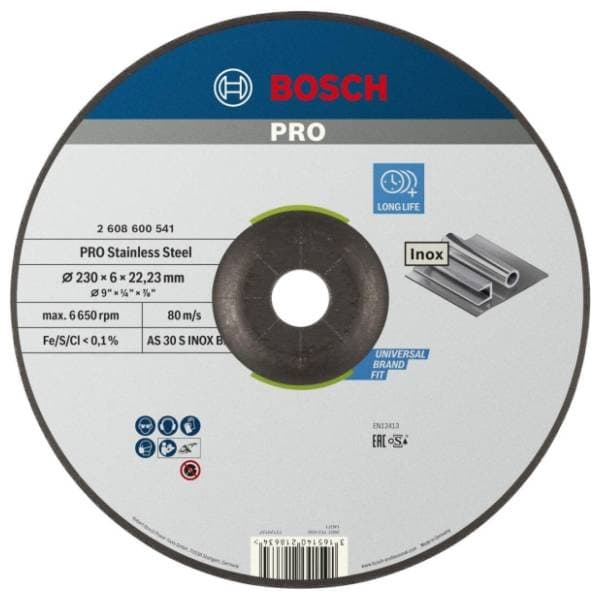BOSCH 230x6 mm AS 30 S INOX BF oSa 2608600541 brusna ploča 0