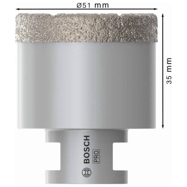 BOSCH 51x35x22.23 mm M14 2608587125 PRO dijamantska kruna 0