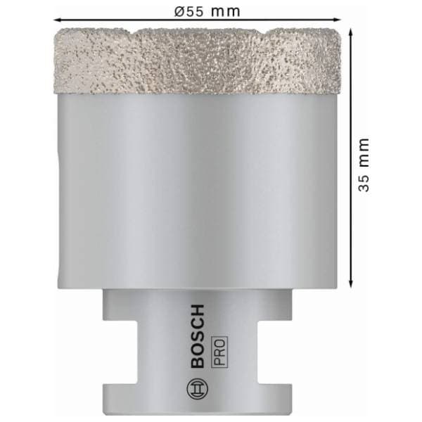 BOSCH 55x35x22.23 mm M14 2608587126 PRO dijamantska kruna 0