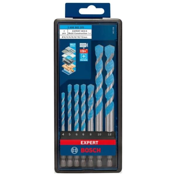 BOSCH 7-delni set burgija HEX-9 Multi Construction 2608902370 0