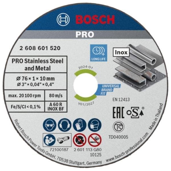 BOSCH 76x1x10 mm za GWS 12V-76 rezna ploča 2608601520 0