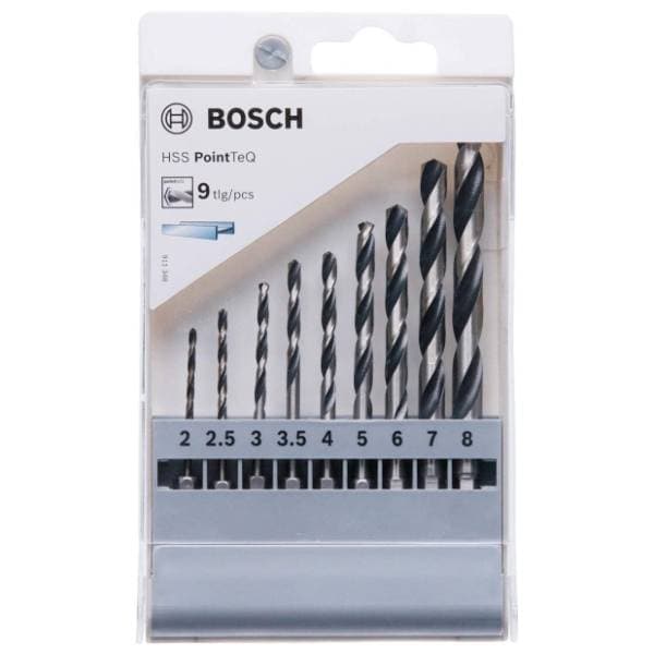 BOSCH 9-delni set HSS spiralnih burgija PointTeQ 2607002826 0